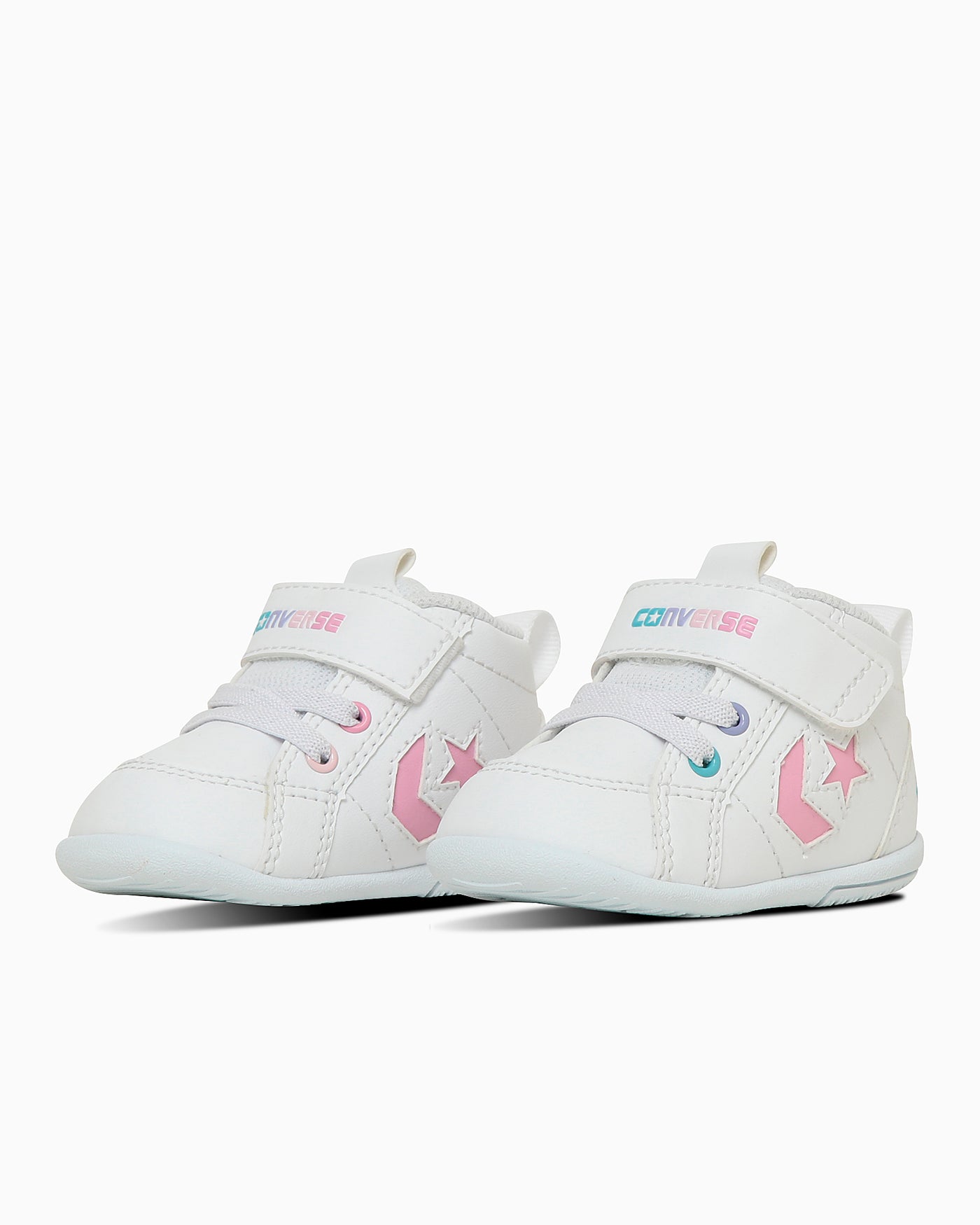 (TD) Converse Mini Inchstar Shoes White/Pink/Light Blue