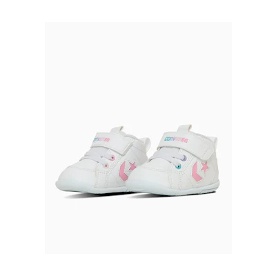 (TD) Converse Mini Inchstar Shoes White/Pink/Light Blue