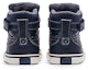 Shop (TD) Converse Pro Blaze Strap High 'Kulit & Heathered Knit - Biru Lakeside' 769320C