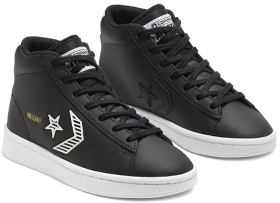(Preschool) Converse Pro Leather Mid 'Black White' 368400C Lookbook (Preschool) Converse Pro Leather Mid 'Black White' 368400C