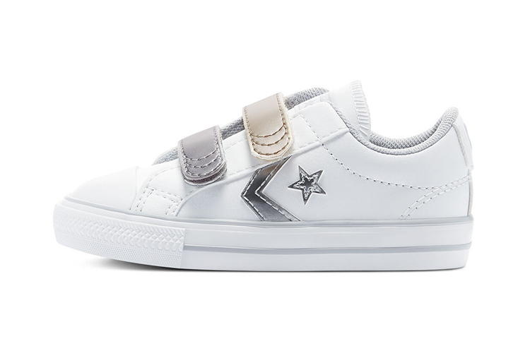 (Toddler) Converse Star Player Low Top 'White Silver' 770424C