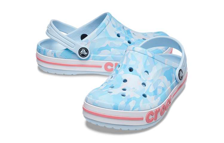 Shop (TD) Crocs Bayaband Bubble Camo Zuecos 'Azul Mineral Rosa' 207807-4JQ