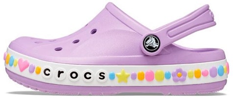 (Toddler) Crocs Bayaband Charm Band Clogs 'Purple White' 208102-5PR (Toddler) Crocs Bayaband Charm Band Clogs 'Purple White' 208102-5PR