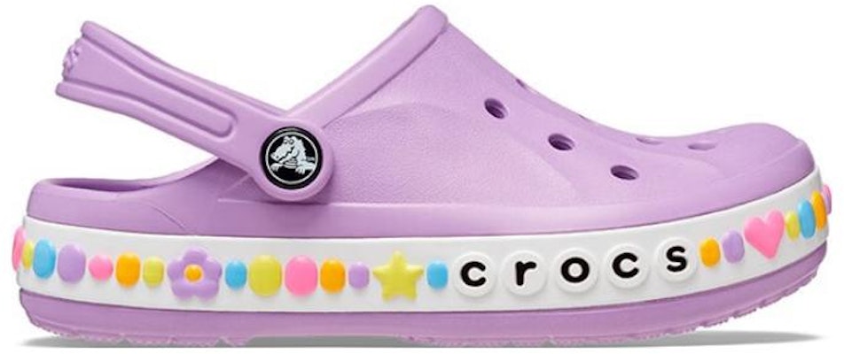 (Toddler) Crocs Bayaband Charm Band Clogs 'Purple White' 208102-5PR Order (Toddler) Crocs Bayaband Charm Band Clogs 'Purple White' 208102-5PR