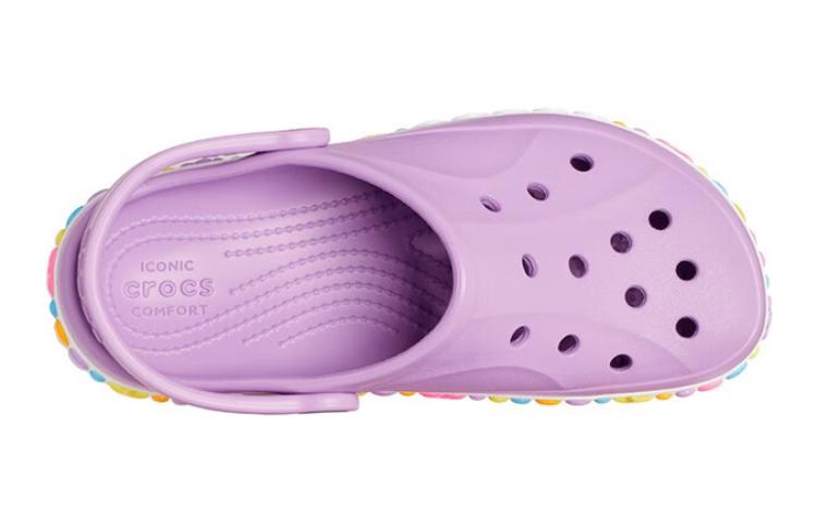 Shop (TD) Zuecos Crocs Bayaband Charm Band 'Morado Blanco' 208102-5PR