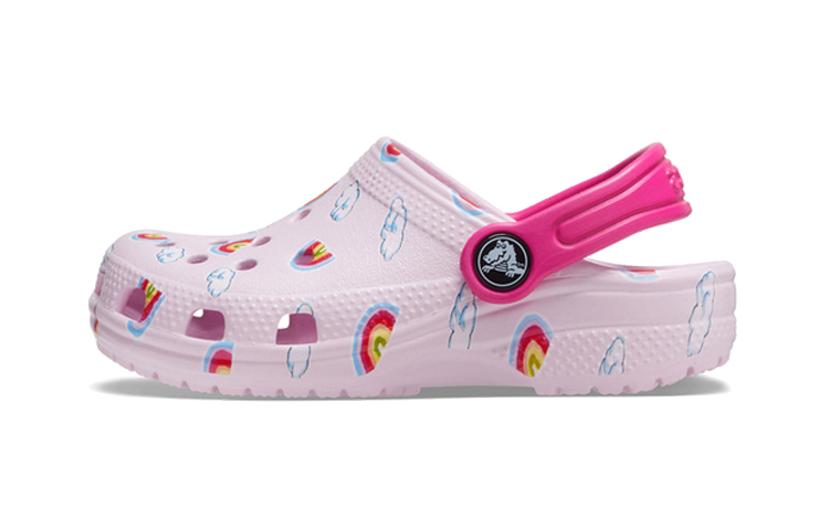 (Toddler) Crocs Classic Graphic Print Clogs 'Pink' 207321-6GD