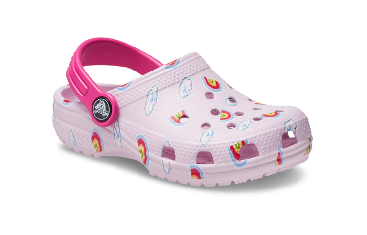 Lookbook (Toddler) Crocs Classic Graphic Print Clogs 'Pink' 207321-6GD