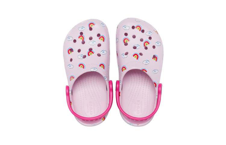 Purchase (Toddler) Crocs Classic Graphic Print Clogs 'Pink' 207321-6GD
