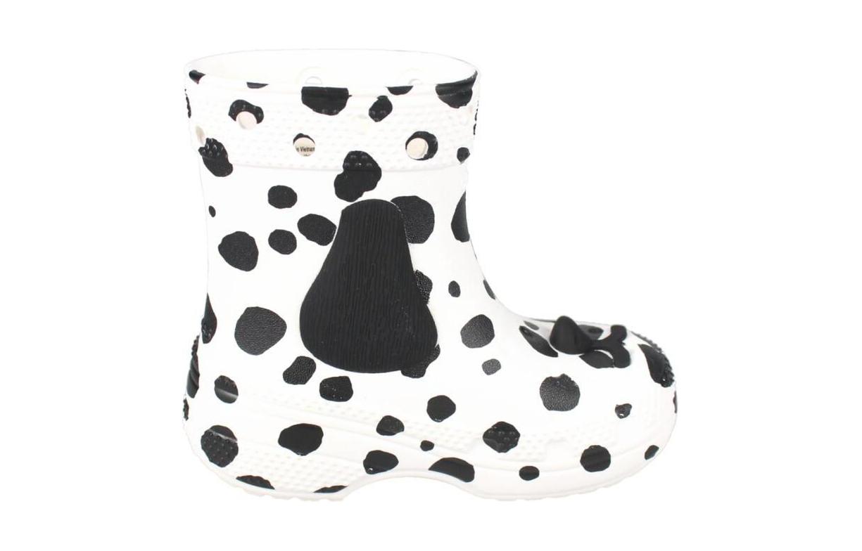 Order (TD) クロックス クラシック ダルメシアン ブーツ (白黒) 209079-103