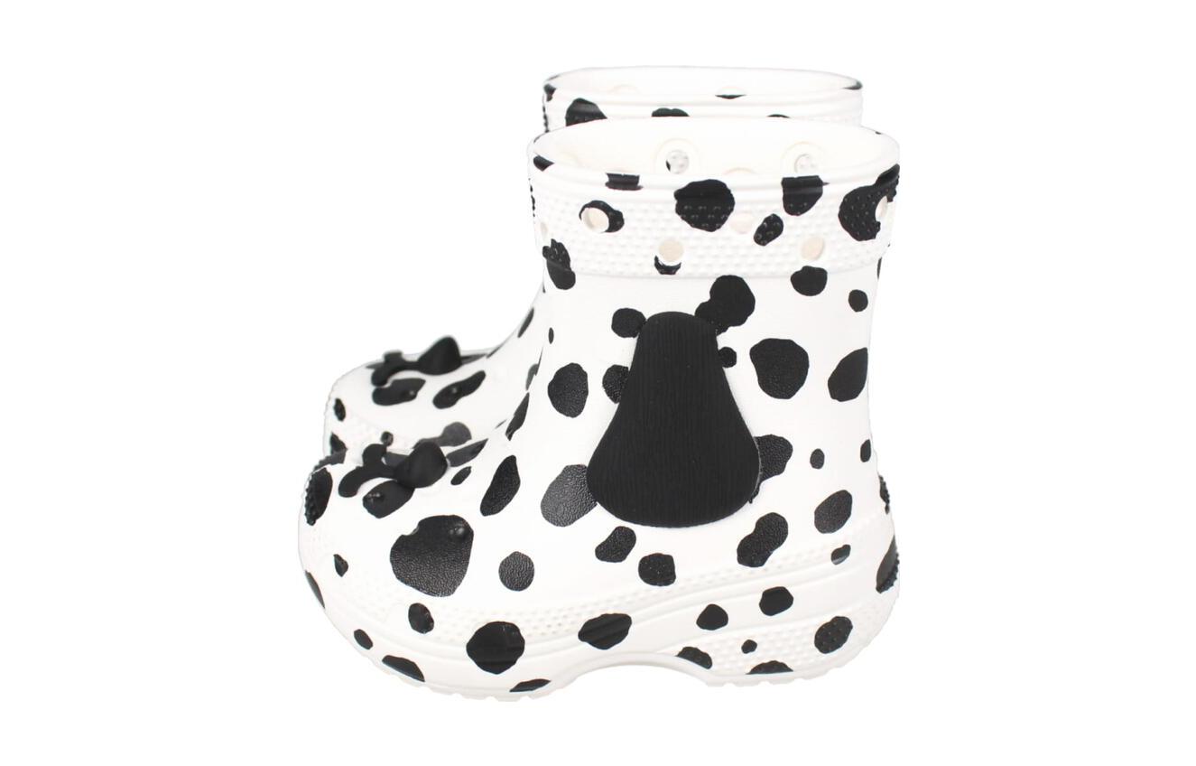 Lookbook 兒童 Crocs卡駱馳 I Am Dalmatian 防水 低筒 兒童靴子 黑白