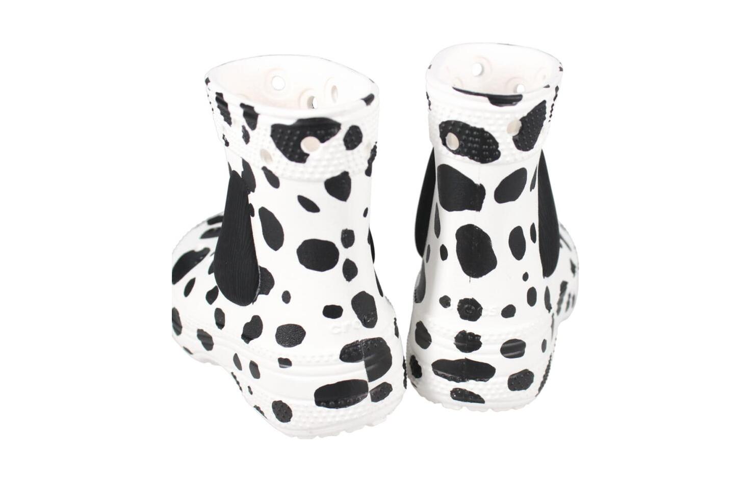 Shop 兒童 Crocs卡駱馳 I Am Dalmatian 防水 低筒 兒童靴子 黑白