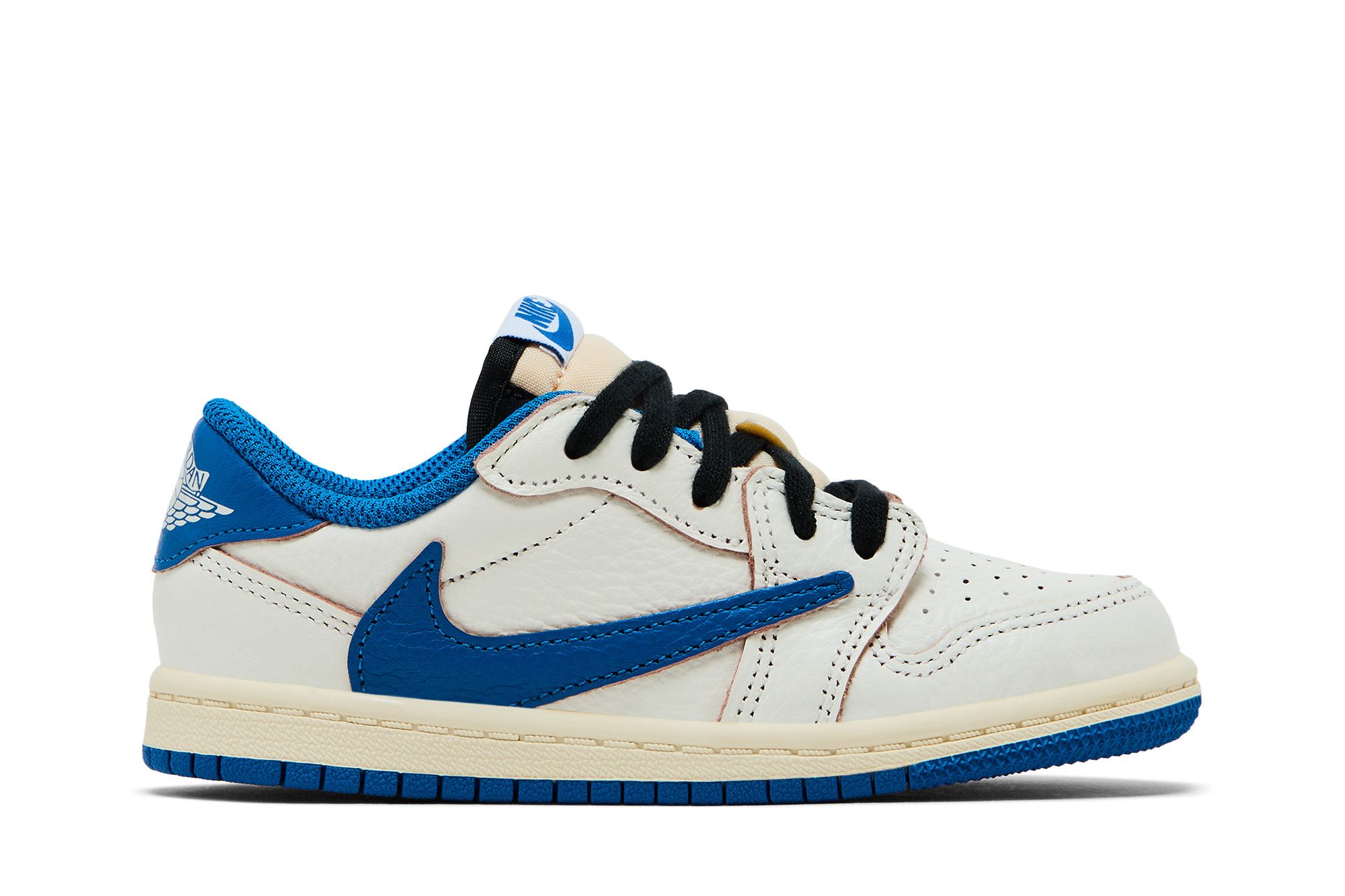 (Toddler) Fragment Design x Travis Scott x Air Jordan Air 1 Retro Low OG SP 'Sail Military Blue' DO5441-104