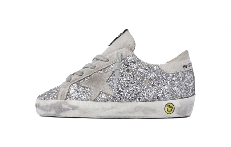 (Toddler) Golden Goose Super-Star 'Distressed Silver Grey' GJF00101.F000416.70136