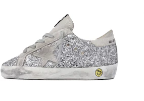(Toddler) Golden Goose Super-Star 'Distressed Silver Grey' GJF00101.F000416.70136 (Toddler) Golden Goose Super-Star 'Distressed Silver Grey' GJF00101.F000416.70136
