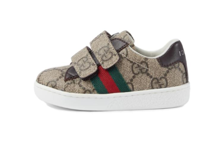 (TD) Gucci Ace 'Brown Leather Velcro'