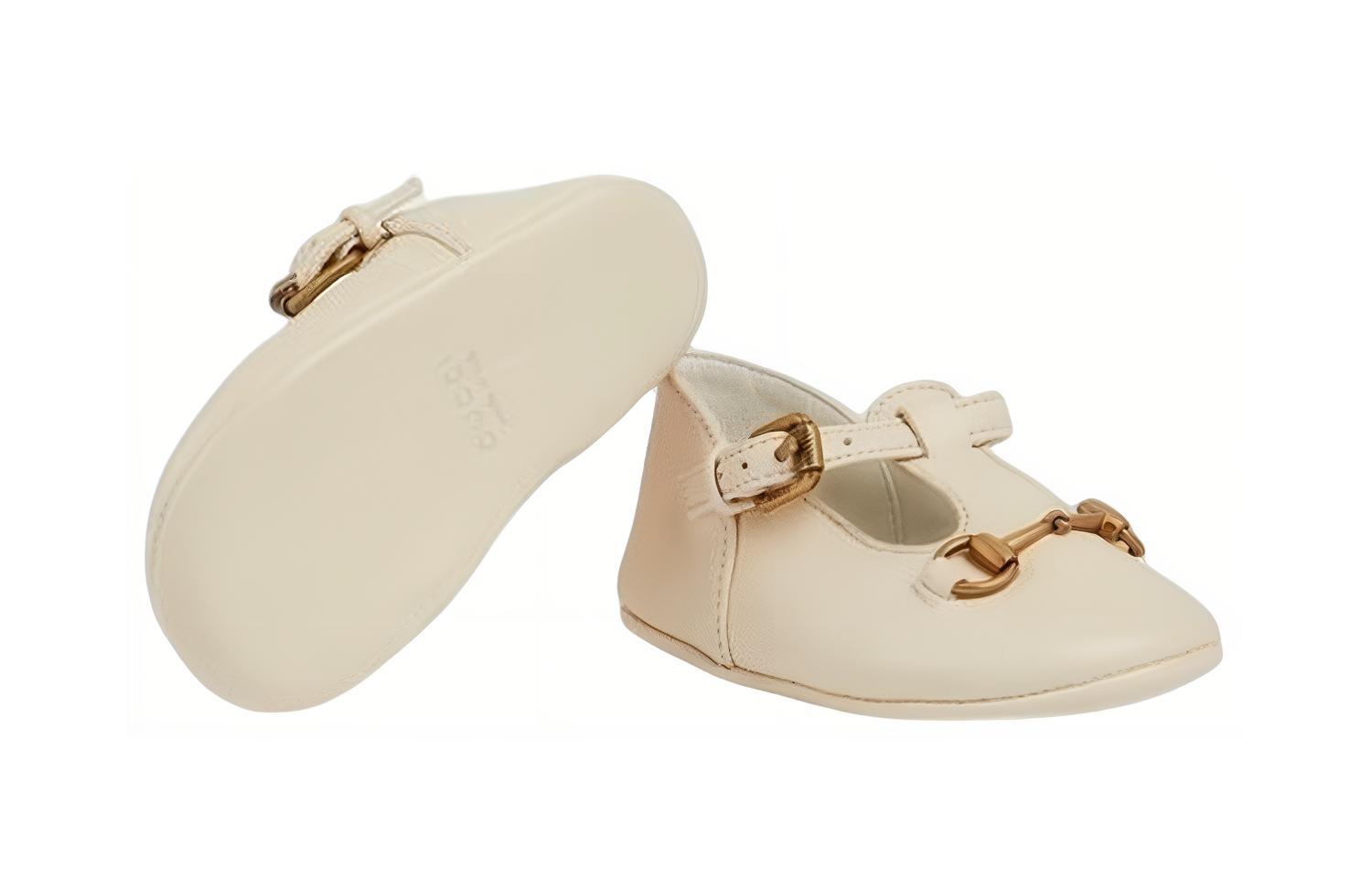 Purchase (Toddler) Gucci Ballet Flat With Horsebit 'Ivory Leather' 725732-1D700-9522