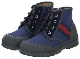 (Toddler) Gucci Cotton Canvas Lace-Up Low-Top 'Blue' 749243-FACRG-4244 (Toddler) Gucci Cotton Canvas Lace-Up Low-Top 'Blue' 749243-FACRG-4244
