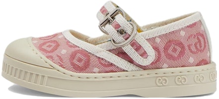 (Toddler) Gucci Double G Ballet Flat 'Pink White Cotton' 681373-U4G20-6848 (Toddler) Gucci Double G Ballet Flat 'Pink White Cotton' 681373-U4G20-6848