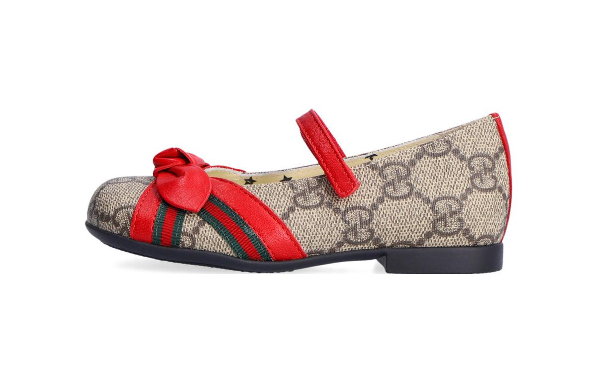 (Toddler) Gucci GG Ballet Flats 'Beige Ebony' 649033-2OQ40-9766