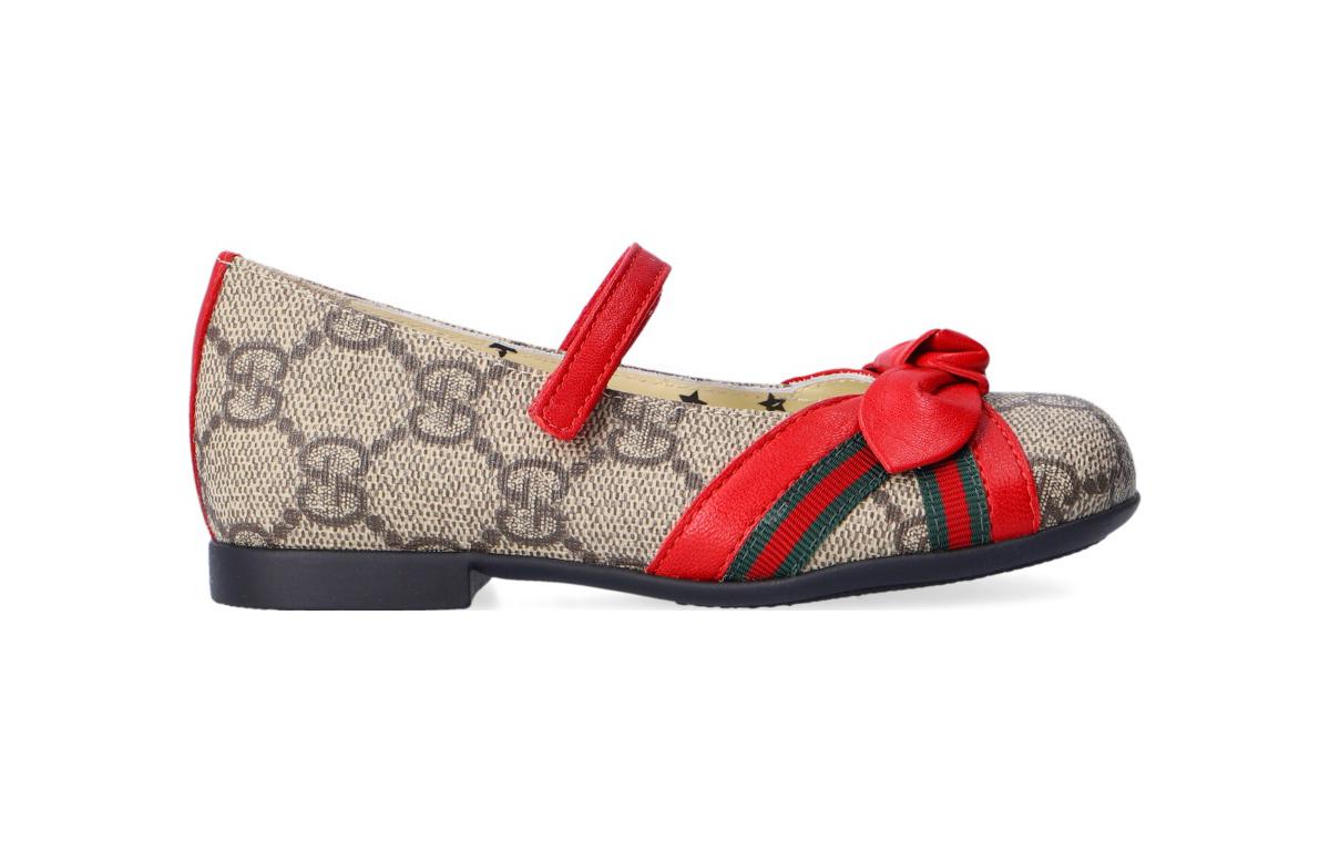 Order (Toddler) Gucci GG Ballet Flats 'Beige Ebony' 649033-2OQ40-9766