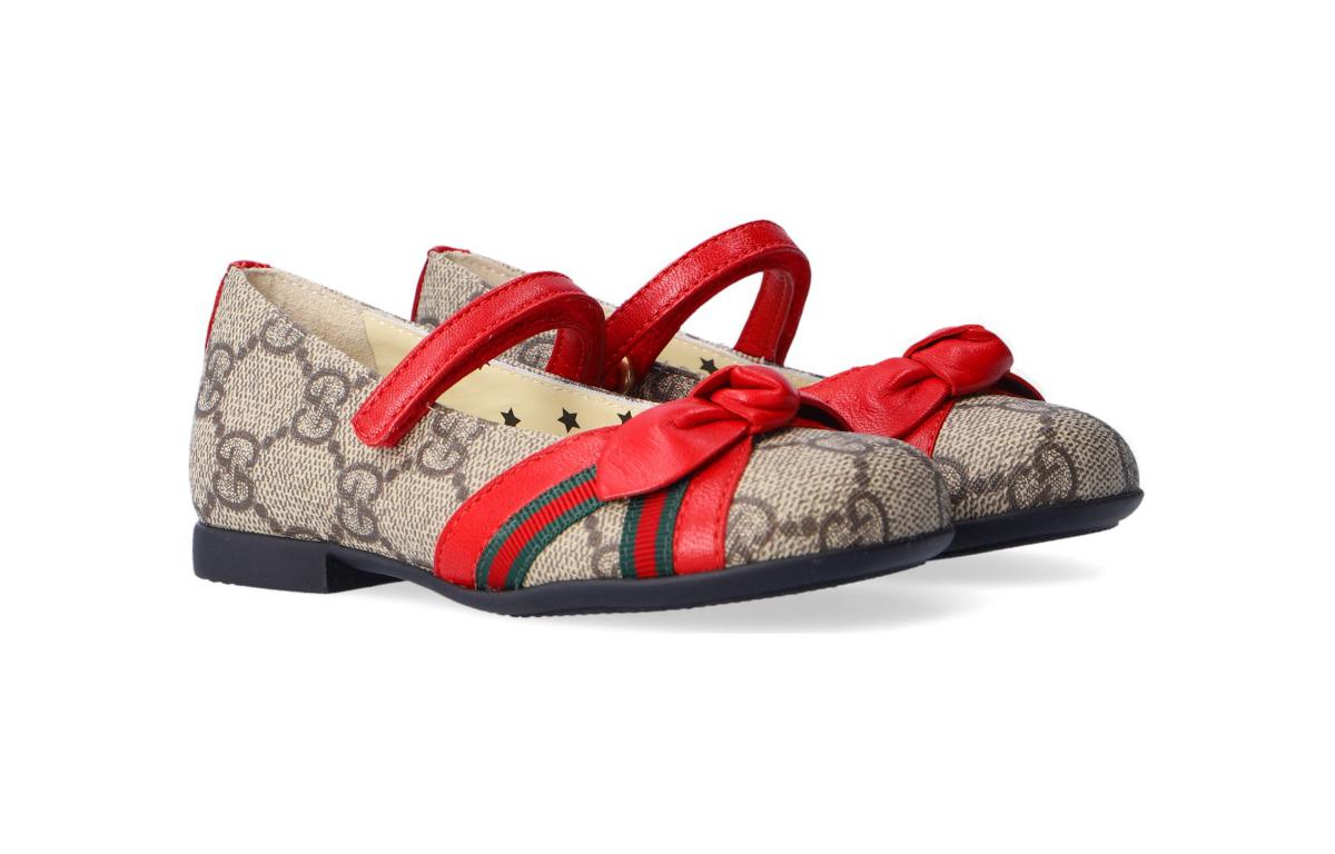 Lookbook (Toddler) Gucci GG Ballet Flats 'Beige Ebony' 649033-2OQ40-9766