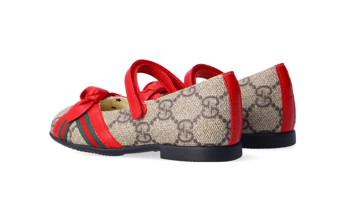 Purchase (Toddler) Gucci GG Ballet Flats 'Beige Ebony' 649033-2OQ40-9766
