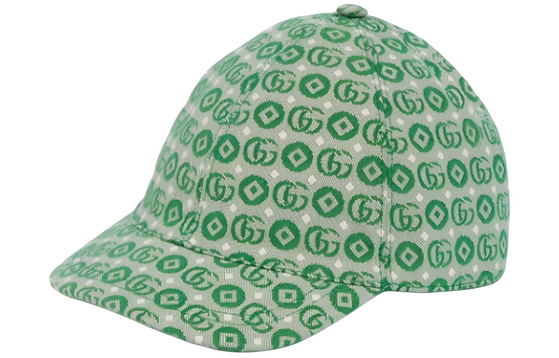 (Toddler) Gucci Kids Green Double G Fashion Cotton Baseball Cap 4817743HAQA