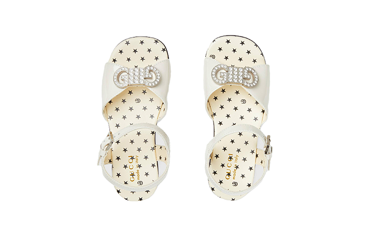 Shop (Toddler) Gucci Low-Top Buckle 'Walking Shoe White' 724213-ALU00-9526