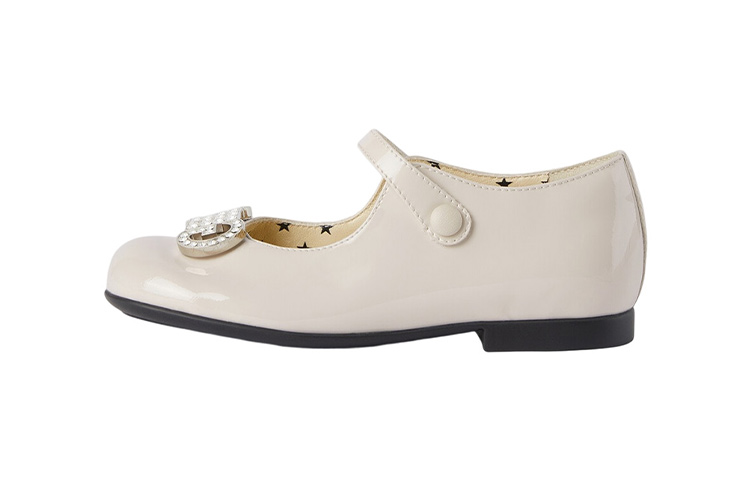 (Toddler) Gucci Mary Jane Flat 'Milk White Patent Leather' 714531-AAA23-9545