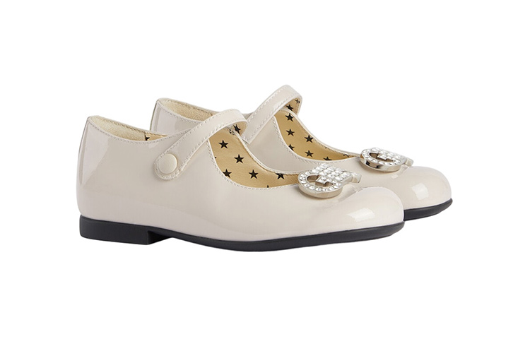 Order (TD) Gucci Mary Jane Flat 'Kulit Sintetik Putih Susu' 714531-AAA23-9545