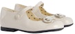 (TD) Gucci Mary Jane Flat 'Kulit Sintetik Putih Susu' 714531-AAA23-9545