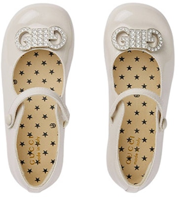 (TD) Gucci Mary Jane Flat 'Kulit Patent Putih Susu' 714531-AAA23-9545 Lookbook (TD) Gucci Mary Jane Flat 'Kulit Patent Putih Susu' 714531-AAA23-9545