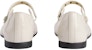 (TD) Gucci Mary Jane Flat 'Kulit Sintetik Putih Susu' 714531-AAA23-9545