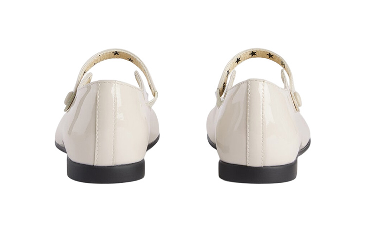 Shop (Toddler) Gucci Mary Jane Flat 'Milk White Patent Leather' 714531-AAA23-9545