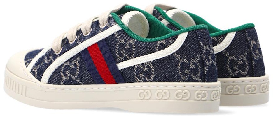 嬰兒 GUCCI古馳 Tennis 1977 圓頭繫帶 低筒 學步鞋 藍色 Shop 嬰兒 GUCCI古馳 Tennis 1977 圓頭繫帶 低筒 學步鞋 藍色