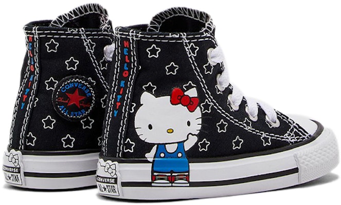 Hello Kitty x Converse Chuck Taylor 全星高筒 嬰童 黑白 Shop Hello Kitty x Converse Chuck Taylor 全星高筒 嬰童 黑白