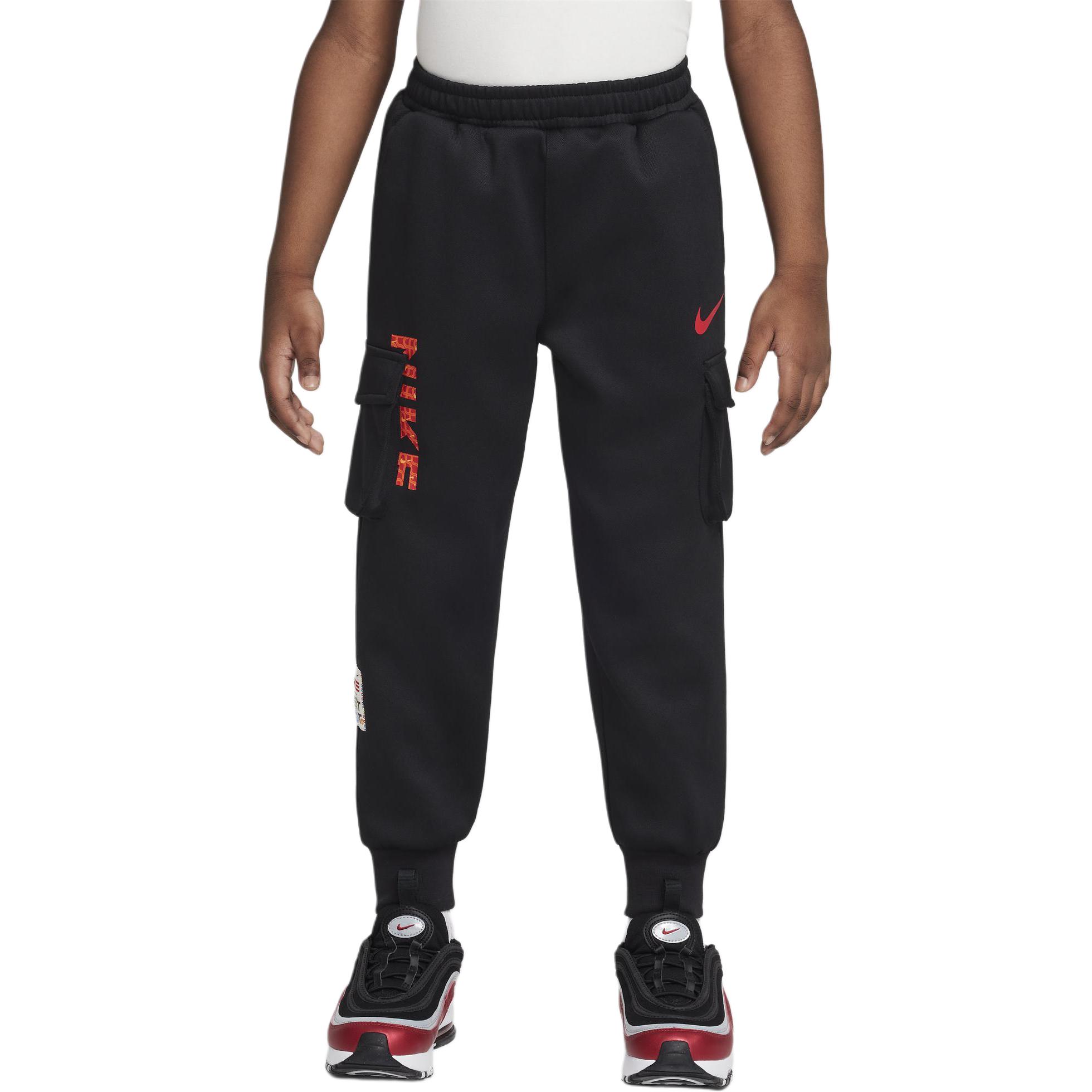 (Toddler) Kids Nike Sportswear Knit Track Pants New Year Series Tapered Black IH0978-010