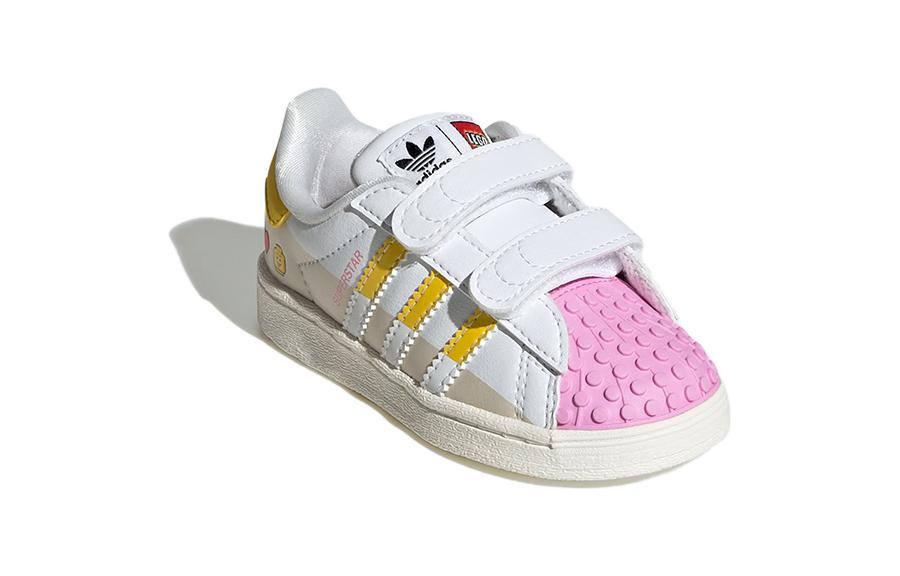 Order (TD) 아디다스 슈퍼스타 x 레고 슈즈 '화이트 옐로우 핑크' IF2912