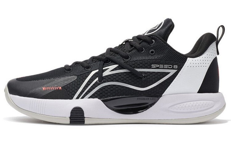 (Toddler) Li-Ning 8 Black/White ABPS003-2