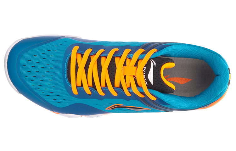 Lookbook (TD) Kasut Badminton Li-Ning Fast Launch 'Biru Oren' AYTM039-1