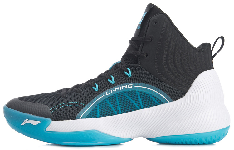 (Toddler) Li-Ning Mid-Top Black/Blue ABPQ027-2