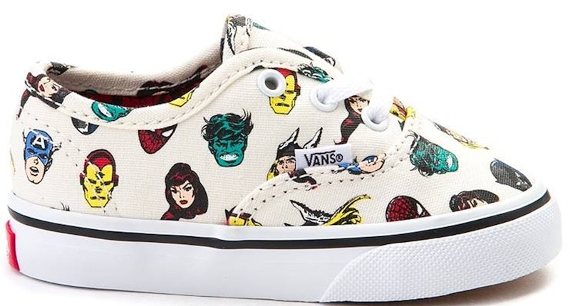 (Toddler) Marvel x Vans Authentic Elastic Lace 'Multi' VA38E8U41