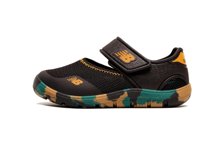 (Toddler) New Balance 208 Series Velcro Flat Heel Sports Black Yellow Sandals 'Black Yellow Green' IO208CK2