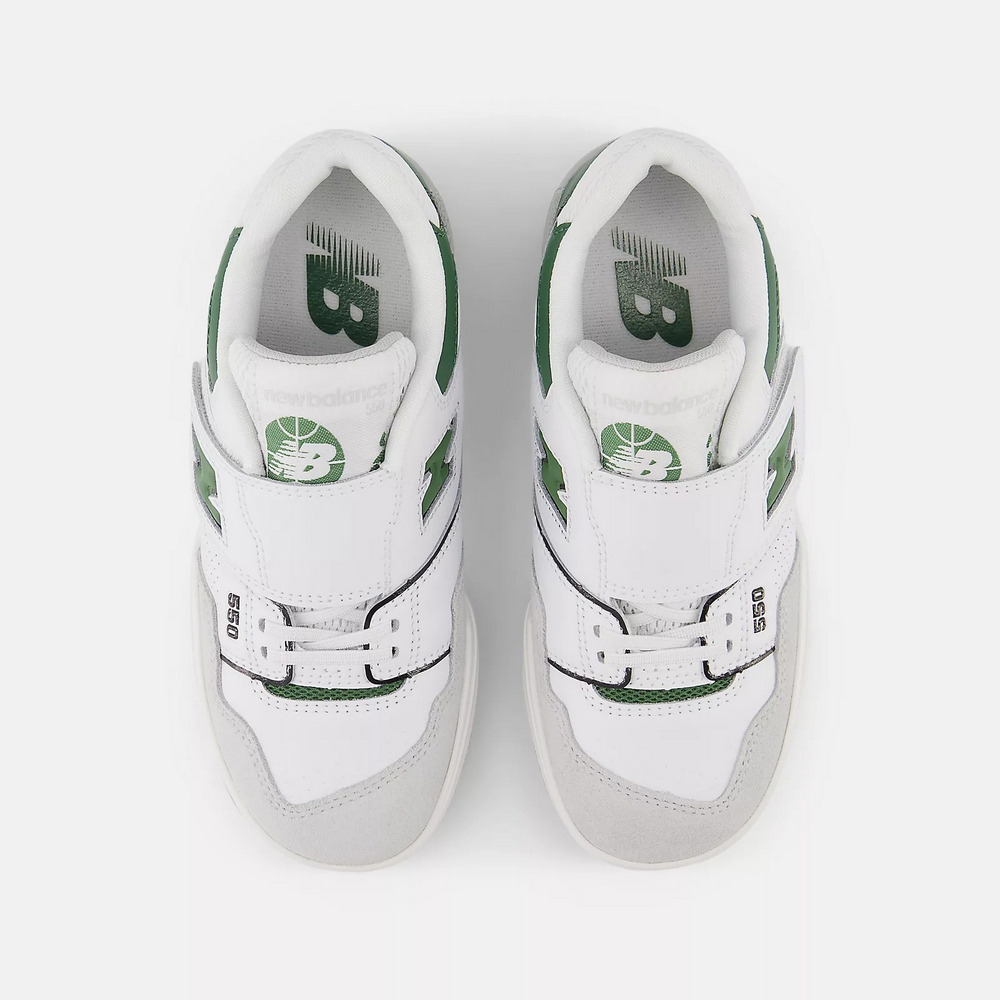 Shop (TD) 뉴발란스 550 유스 캐주얼 신발 화이트/그린 화이트 컬러 PHB550SD-M
