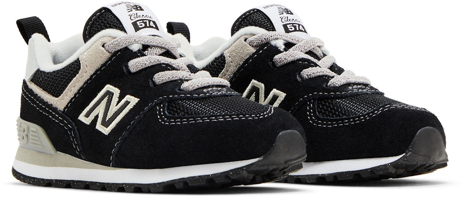 童鞋 New Balance 574 彈性鞋帶系列 '核心包 - 黑白' ID574EVB Cheap 童鞋 New Balance 574 彈性鞋帶系列 '核心包 - 黑白' ID574EVB