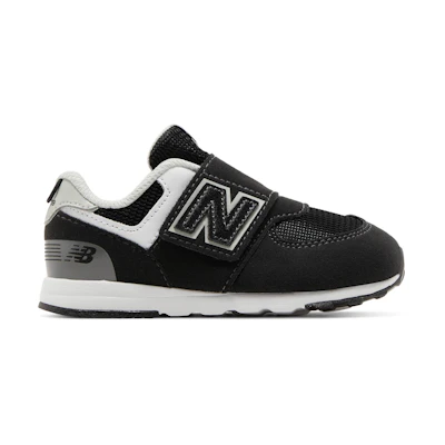 (Infant) NB 574 New-B Hook & Loop Wide 'Black White'