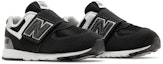 Cheap (TD) New Balance 574 New-B Hook & Loop Lebar 'Hitam Putih' NW574BK-W