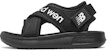 (TD) New Balance 650: Sandal Hitam Putih Sintetik IO650AA