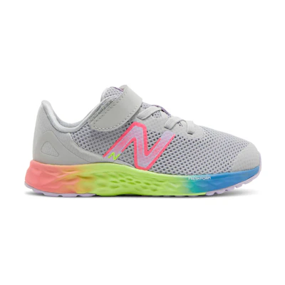 (Infant) NB Fresh Foam Arishi v4 Bungee Lace Wide 'Light Aluminum Rainbow'
