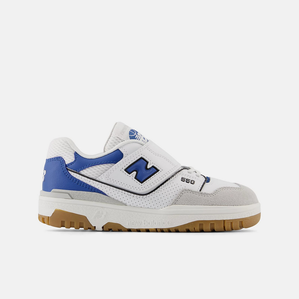 (TD) NB Kids 550 Casual Shoes White Blue White color